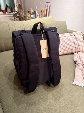 BEIS Black Baby Bag Backpack - Padded Straps & Hands-Free Carry